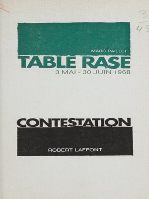 cover image of Table rase